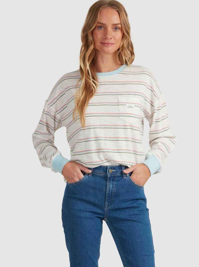Debardeur Roxy Starry Sky Long Sleeve T-Shirt Femme Blanche | 271958OUX