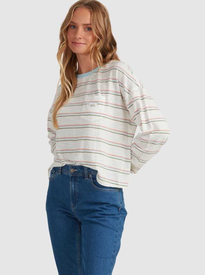 Debardeur Roxy Starry Sky Long Sleeve T-Shirt Femme Blanche | 271958OUX