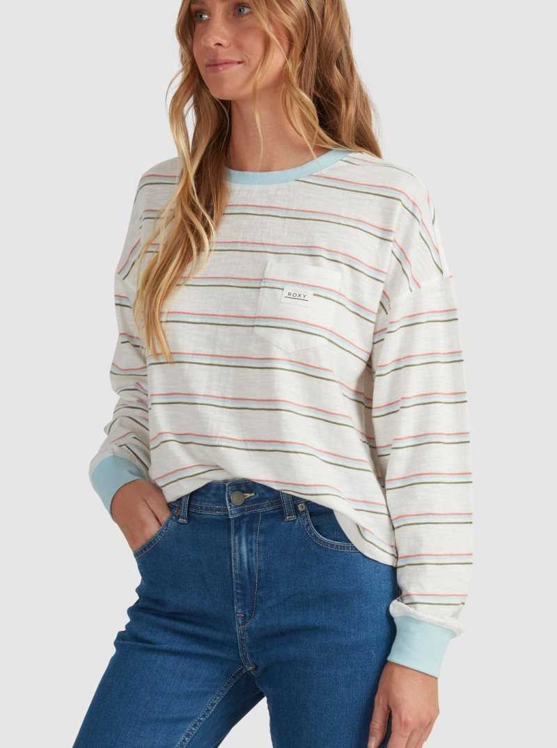 Debardeur Roxy Starry Sky Long Sleeve T-Shirt Femme Blanche | 271958OUX