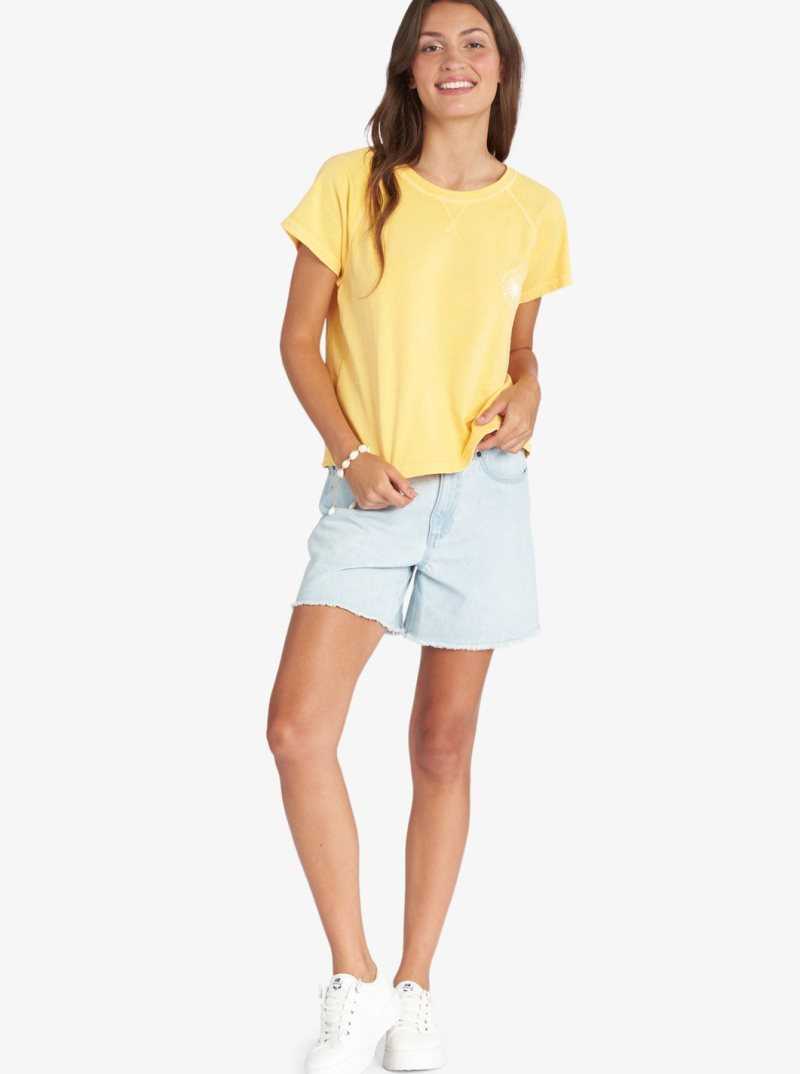 Debardeur Roxy Sun Around Us T-Shirt Femme Jaune | 650478NQY