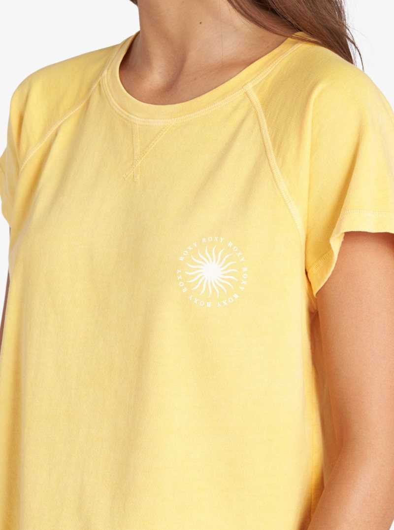 Debardeur Roxy Sun Around Us T-Shirt Femme Jaune | 650478NQY
