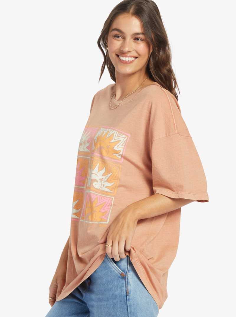 Debardeur Roxy Sunny Daze Oversized T-shirt Femme | 849602TKB