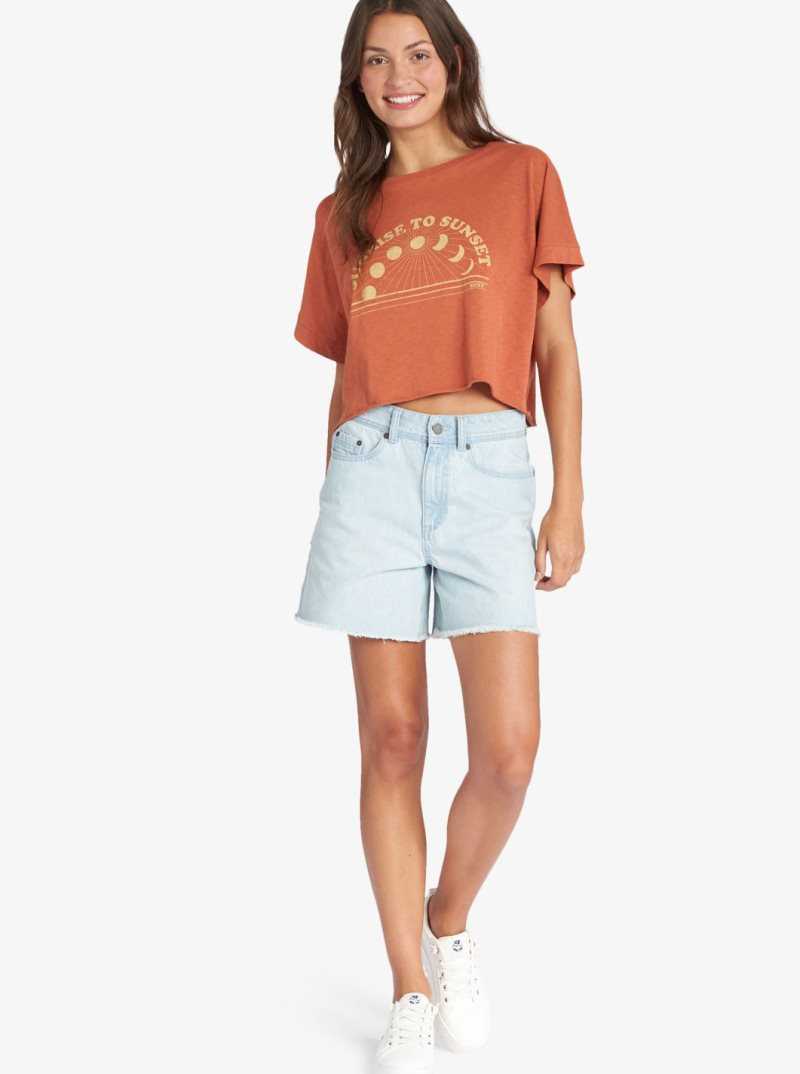 Debardeur Roxy Sunrise To Sunset Drop Shoulder T-Shirt Femme | 286379ABW