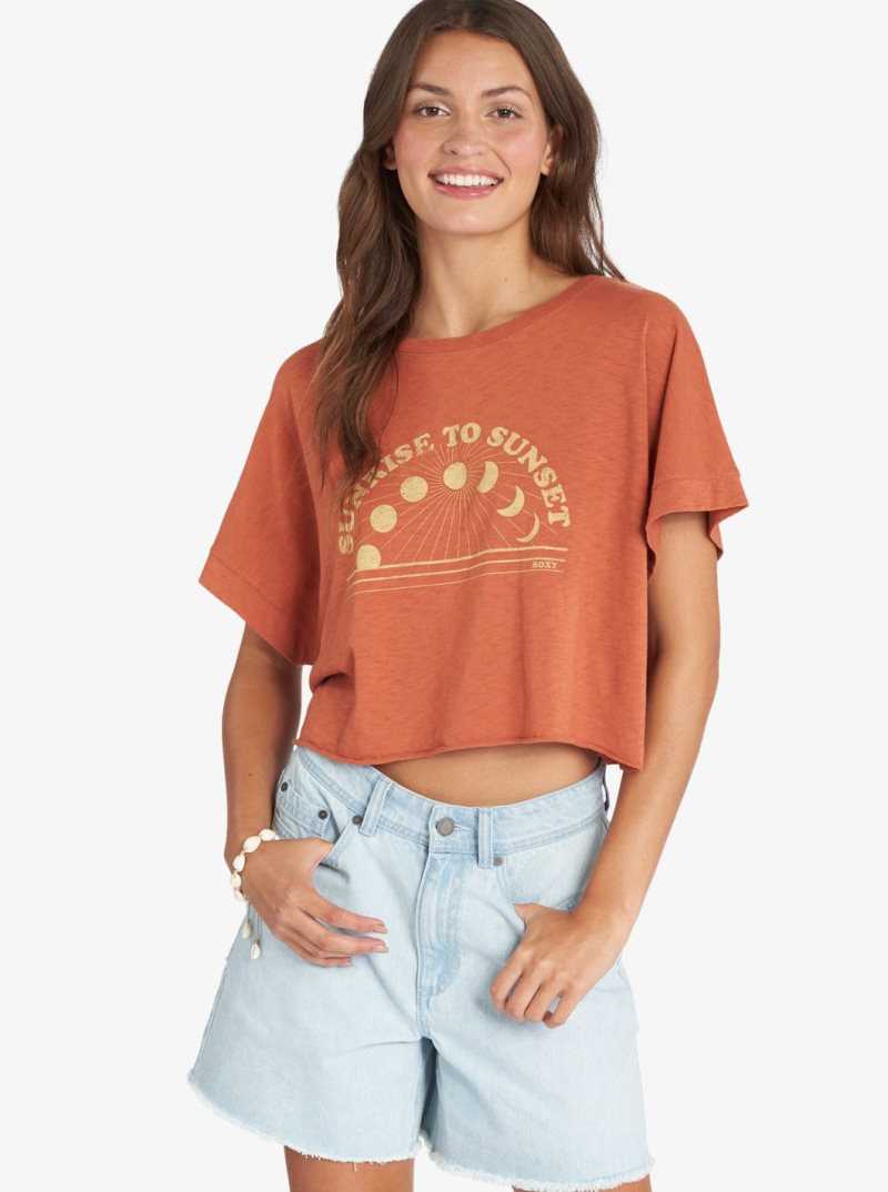 Debardeur Roxy Sunrise To Sunset Drop Shoulder T-Shirt Femme | 286379ABW