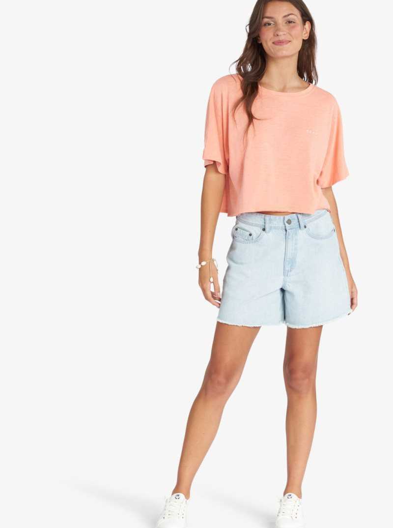Debardeur Roxy Super Sun Oversized T-Shirt Femme Corail | 816345KAY