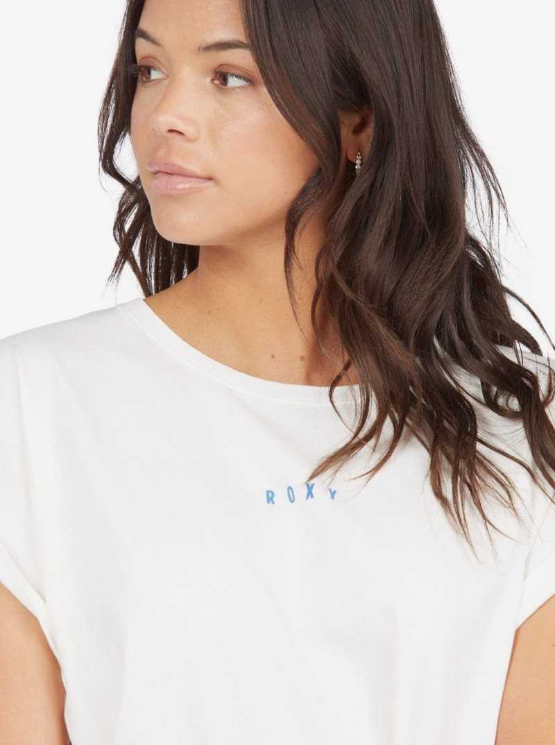 Debardeur Roxy Vintage Photo Screen Tee Femme Blanche | 362457DBW