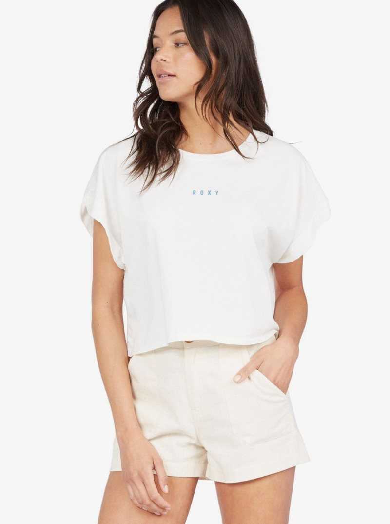 Debardeur Roxy Vintage Photo Screen Tee Femme Blanche | 362457DBW