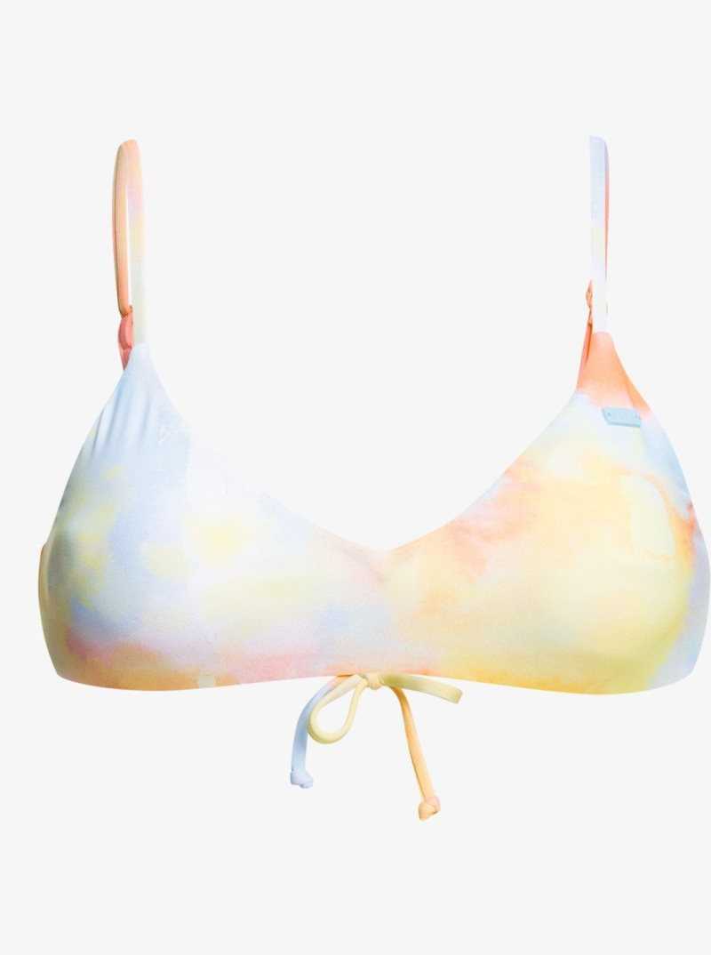 Hauts De Bikini Roxy Beach Classics Athlétiques Triangle Femme Multicolore Lavage | 729480OQG