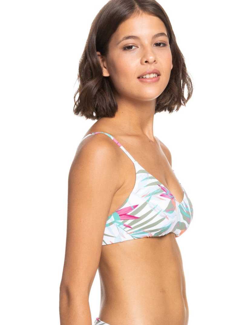 Hauts De Bikini Roxy Beach Classics Athlétiques Triangle Femme Blanche | 945716LBQ