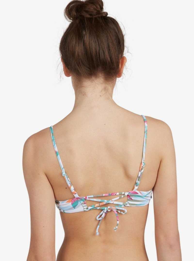 Hauts De Bikini Roxy Beach Classics Athlétiques Triangle Femme Blanche | 945716LBQ