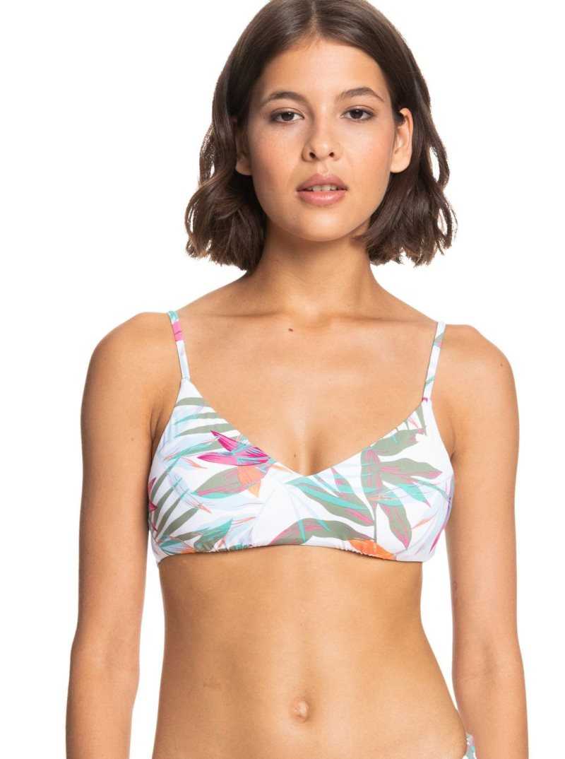Hauts De Bikini Roxy Beach Classics Athlétiques Triangle Femme Blanche | 945716LBQ