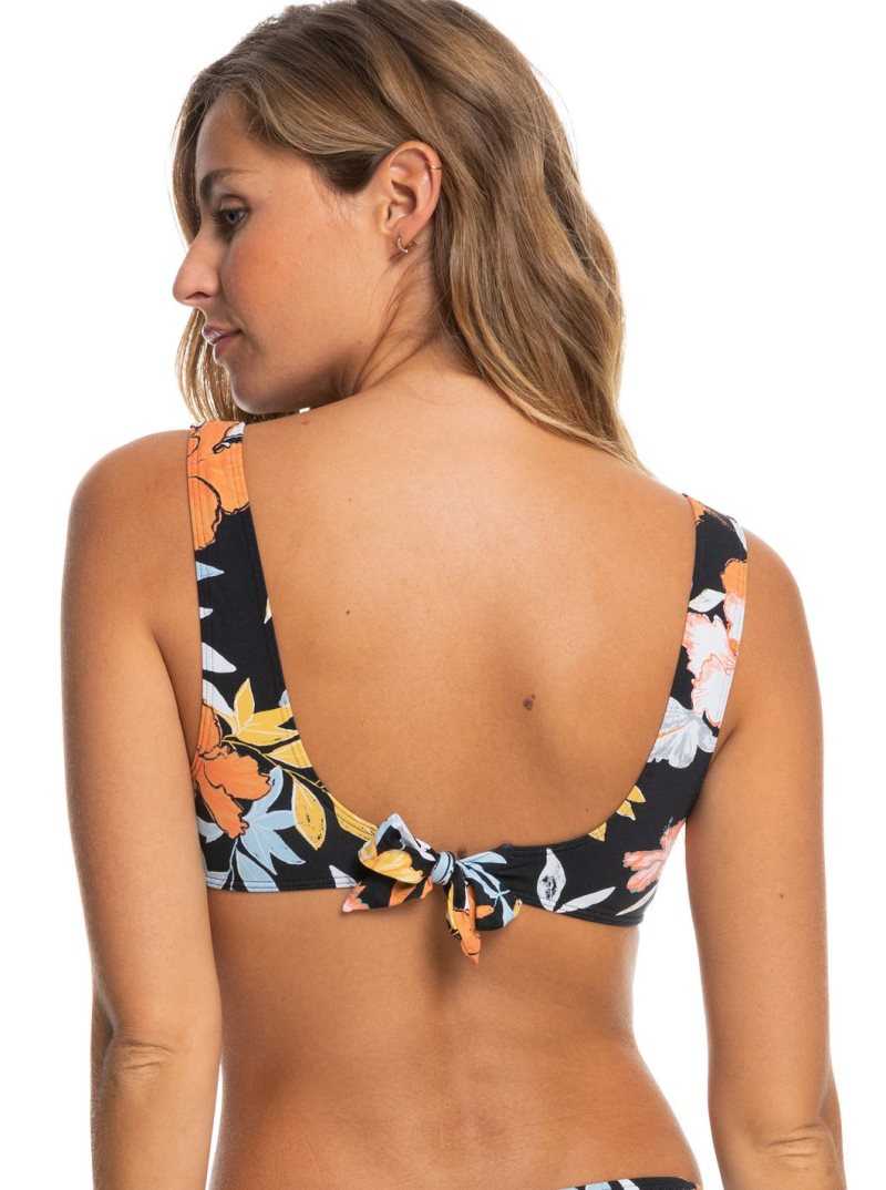 Hauts De Bikini Roxy Beach Classics Elongated Triangle Femme Grise Foncé | 147069UPA
