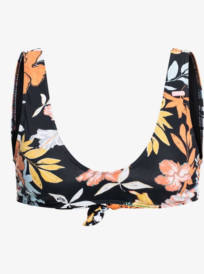 Hauts De Bikini Roxy Beach Classics Elongated Triangle Femme Grise Foncé | 147069UPA