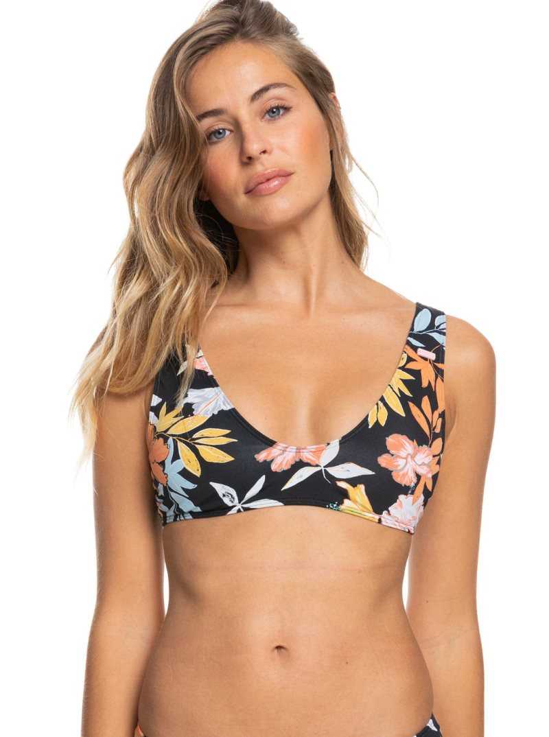 Hauts De Bikini Roxy Beach Classics Elongated Triangle Femme Grise Foncé | 147069UPA