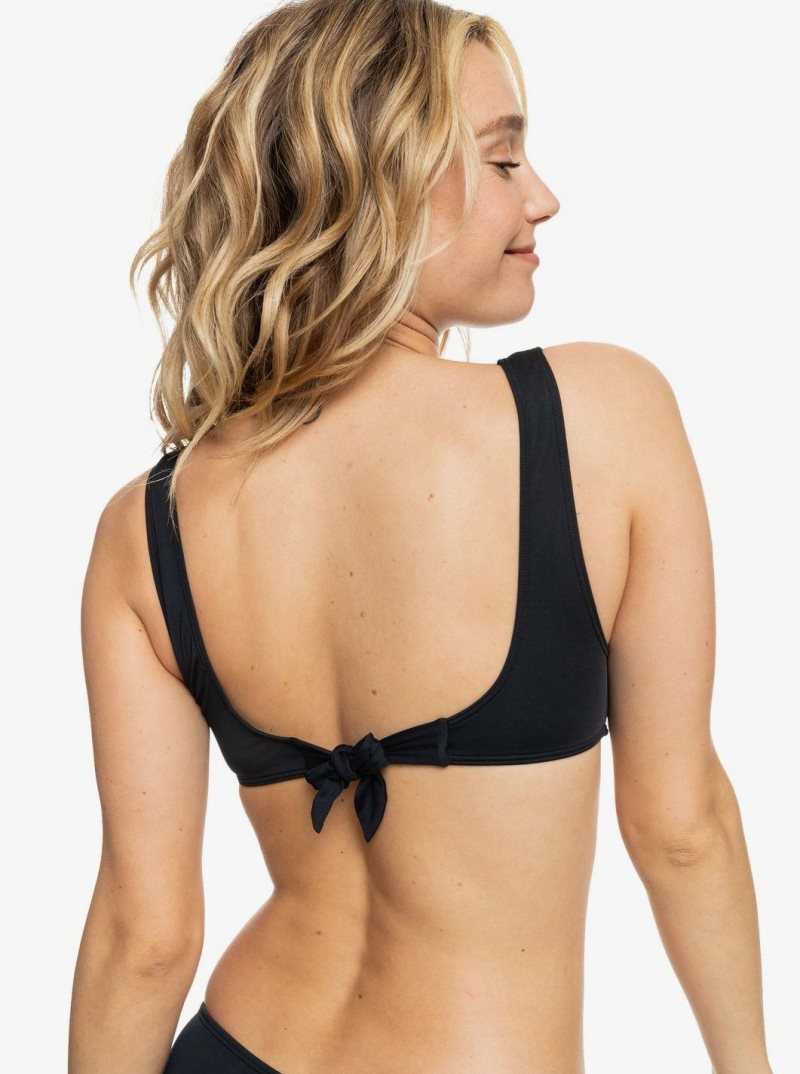 Hauts De Bikini Roxy Beach Classics Elongated Triangle Femme Grise Foncé | 528734FUP