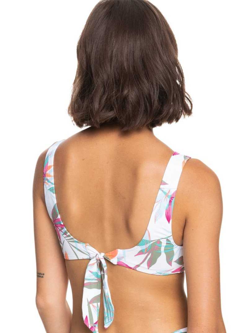 Hauts De Bikini Roxy Beach Classics Elongated Triangle Femme Blanche | 942836EHM
