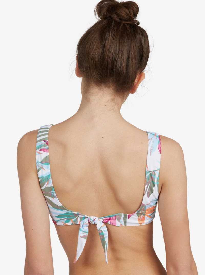 Hauts De Bikini Roxy Beach Classics Elongated Triangle Femme Blanche | 942836EHM
