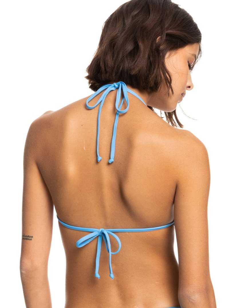 Hauts De Bikini Roxy Beach Classics Tiki Triangle Femme Azur Bleu | 465893NYQ