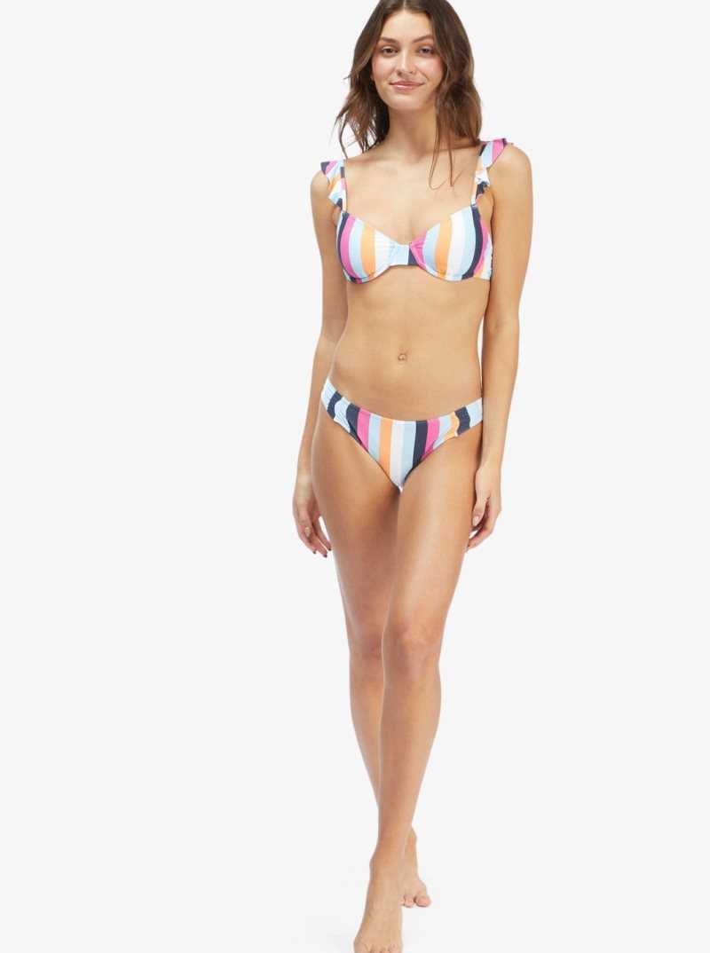 Hauts De Bikini Roxy Beach Classics Underwire Femme Bleu Stripes | 132978FYU