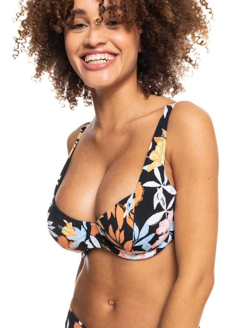 Hauts De Bikini Roxy Beach Classics Underwired D-Cup Femme Grise Foncé | 280614LVW
