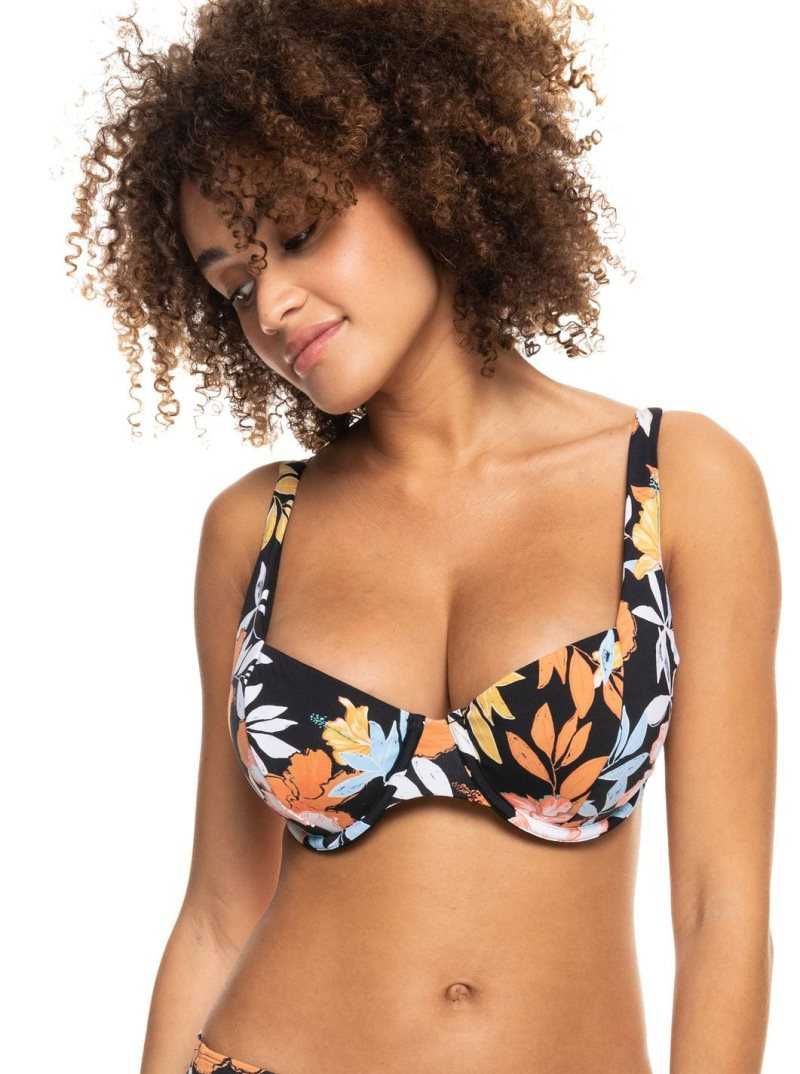 Hauts De Bikini Roxy Beach Classics Underwired D-Cup Femme Grise Foncé | 280614LVW