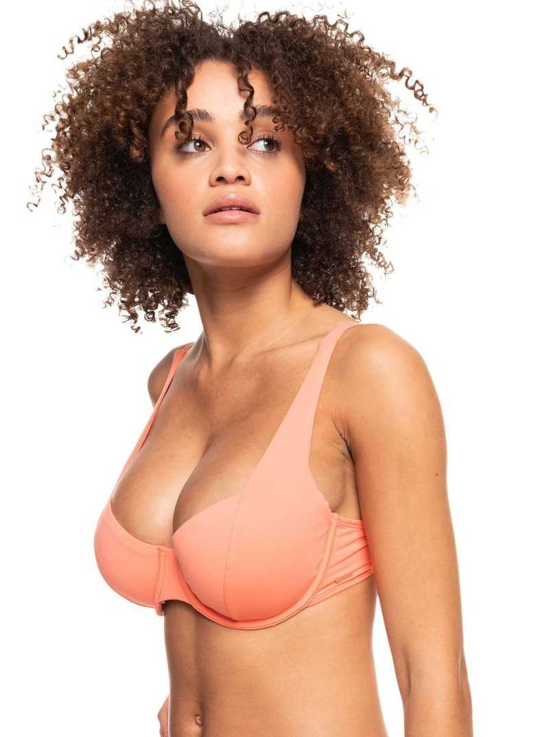 Hauts De Bikini Roxy Beach Classics Underwired D-Cup Femme Corail | 346578ERH