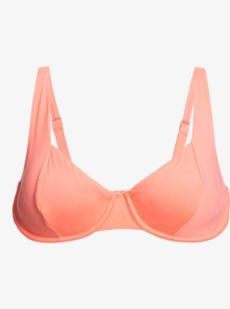 Hauts De Bikini Roxy Beach Classics Underwired D-Cup Femme Corail | 346578ERH
