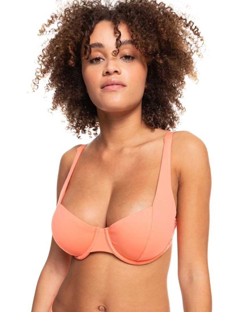 Hauts De Bikini Roxy Beach Classics Underwired D-Cup Femme Corail | 346578ERH
