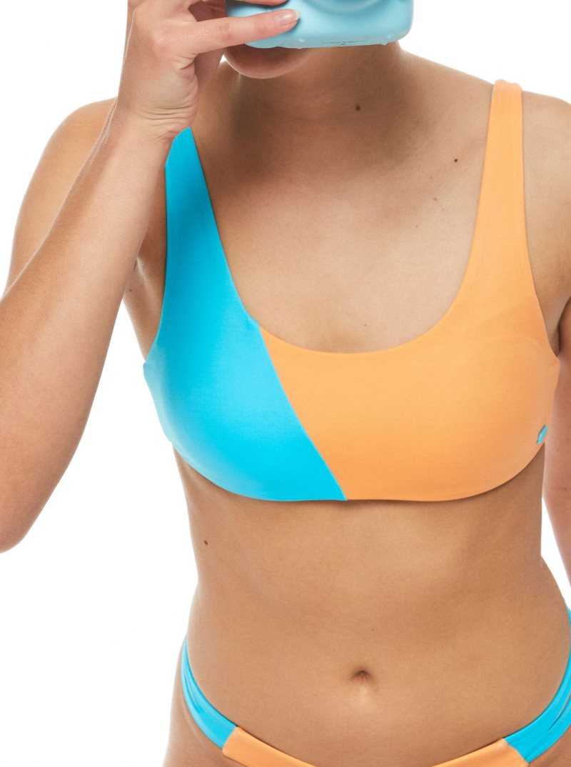 Hauts De Bikini Roxy Colorblock Party Bralette Femme | 803214CZN