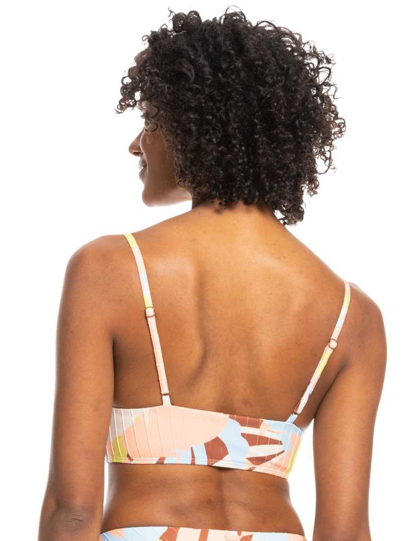 Hauts De Bikini Roxy Floraldelic Printed Tank Bralette Femme Marron | 504182ZJH