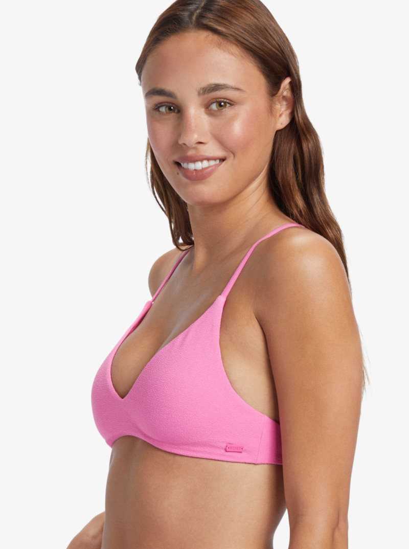 Hauts De Bikini Roxy Hawaiian Heat Triangle Femme Rose | 314685MHW