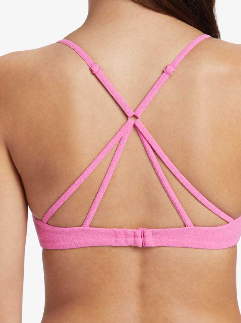Hauts De Bikini Roxy Hawaiian Heat Triangle Femme Rose | 314685MHW