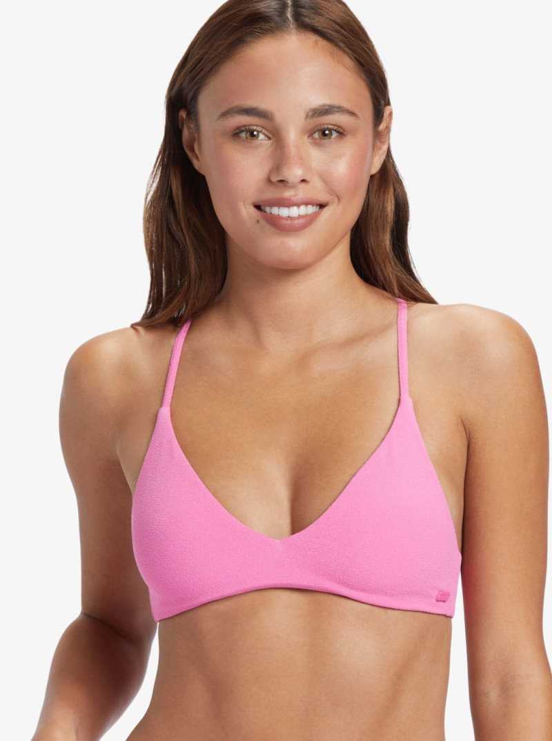 Hauts De Bikini Roxy Hawaiian Heat Triangle Femme Rose | 314685MHW