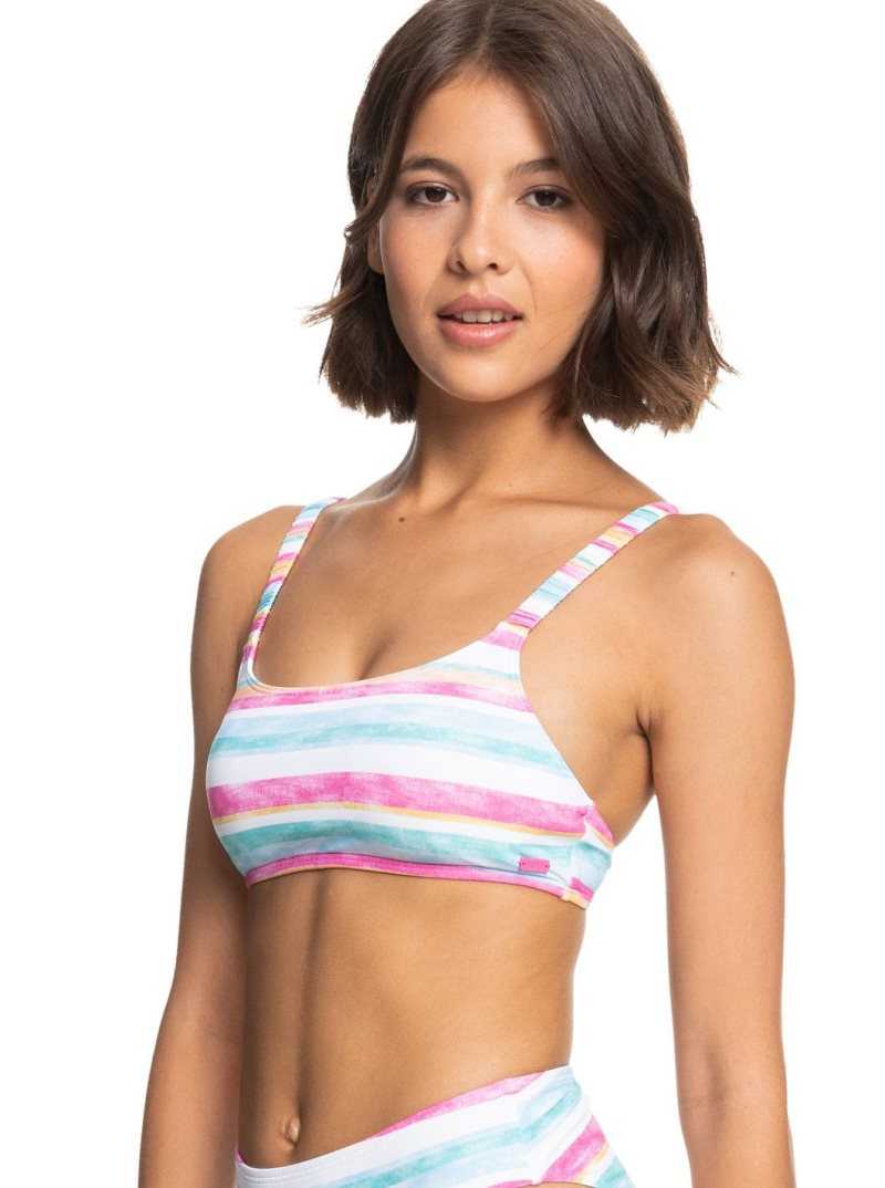 Hauts De Bikini Roxy Island In The Sun Bralette Femme Blanche Orange | 687413OIA
