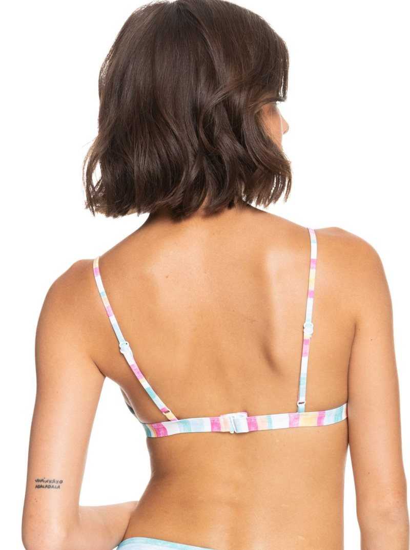 Hauts De Bikini Roxy Island In The Sun Triangle Femme Blanche Orange | 859721BRQ