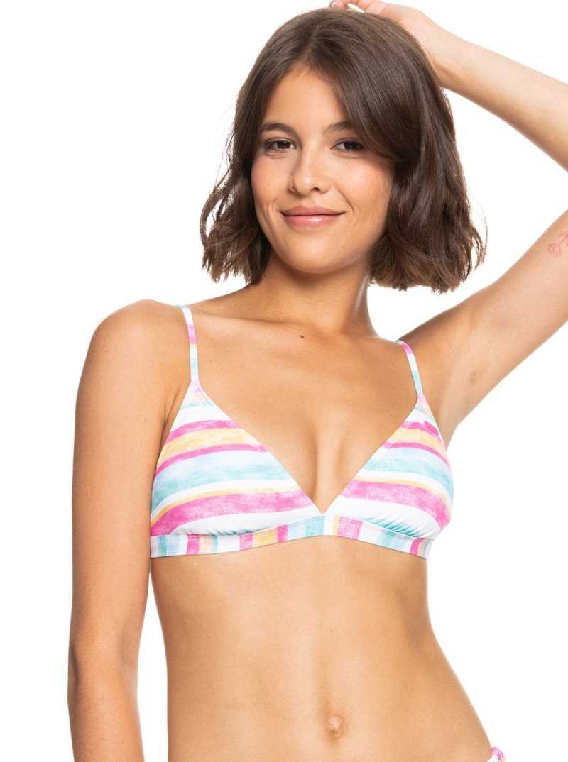 Hauts De Bikini Roxy Island In The Sun Triangle Femme Blanche Orange | 859721BRQ
