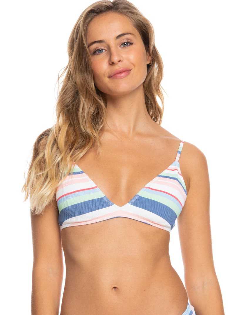 Hauts De Bikini Roxy Line Up Fixed Triangle Femme Blanche | 576308NSI