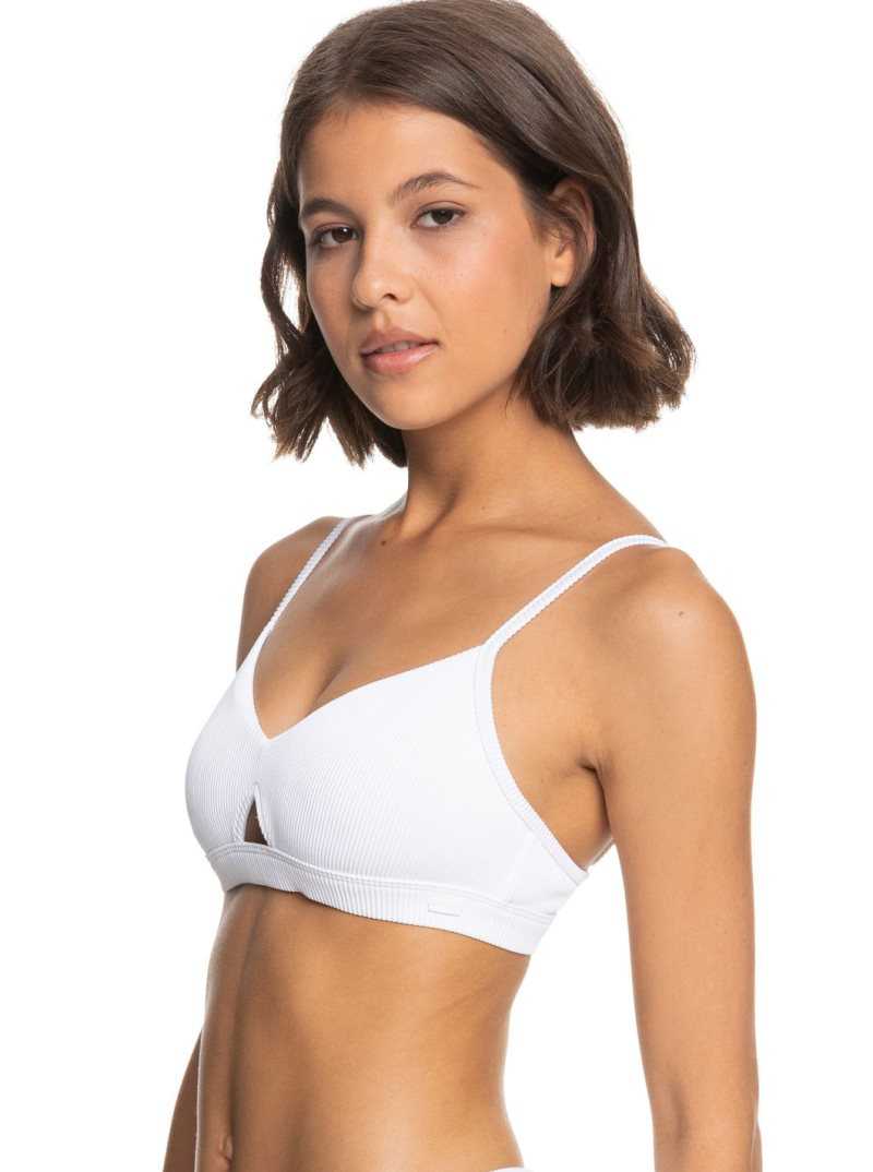 Hauts De Bikini Roxy Love Bralette Femme Blanche | 573198JPA