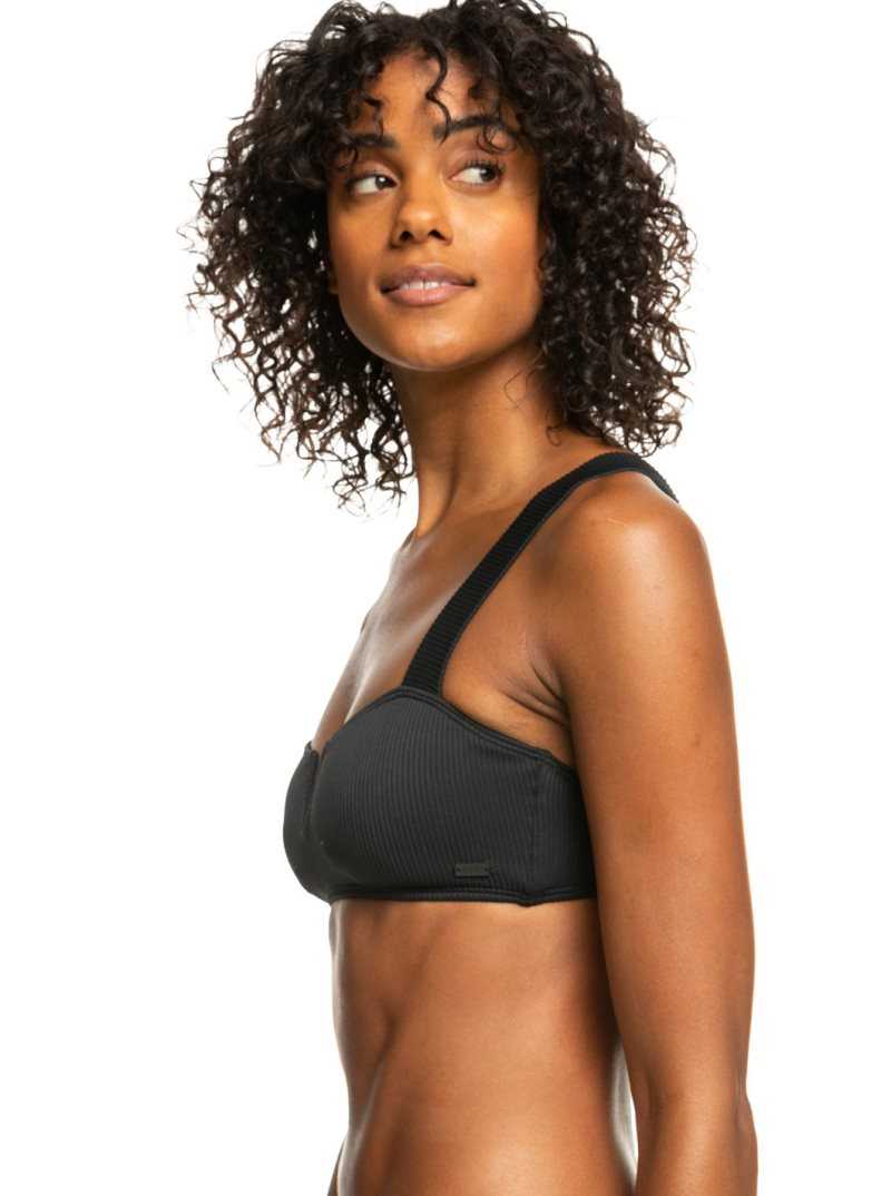 Hauts De Bikini Roxy Love Bralette Femme Grise Foncé | 671309ONB