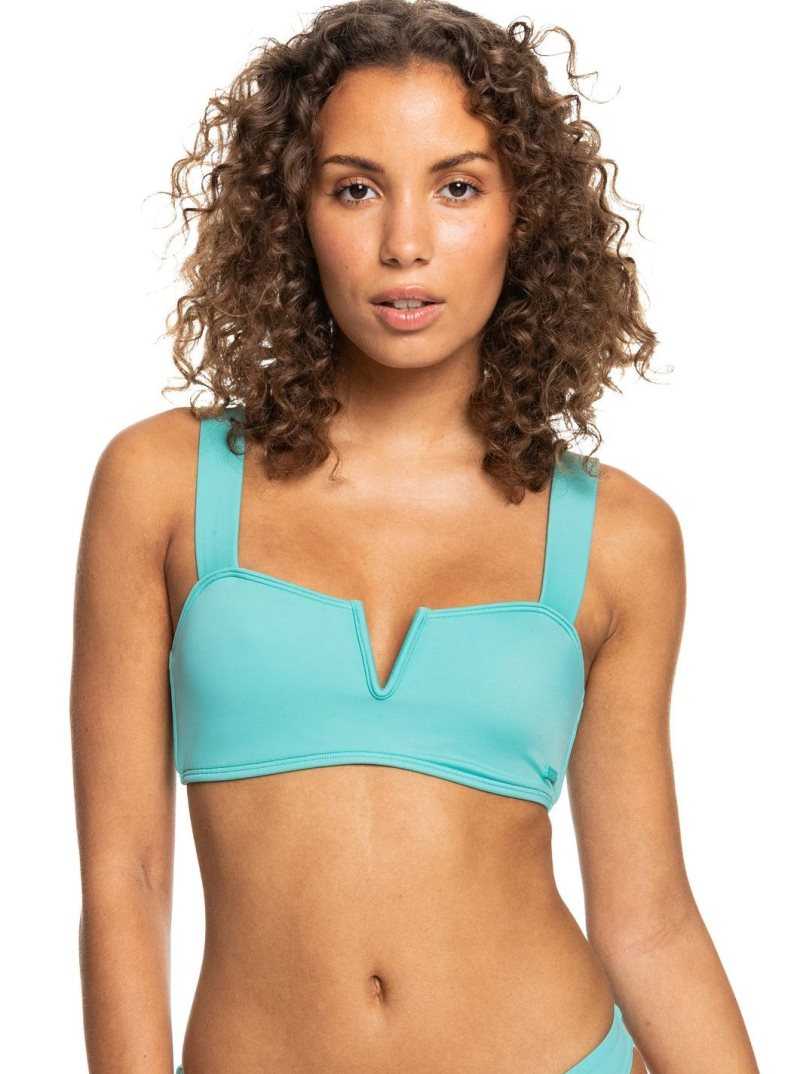Hauts De Bikini Roxy Love The Coco V Bralette Femme Bleu | 103264UVI