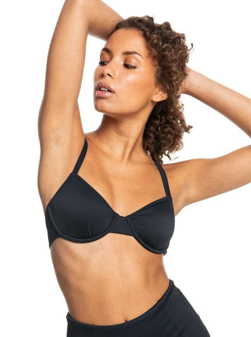 Hauts De Bikini Roxy Love The Muse Femme Grise Foncé | 720964SEA