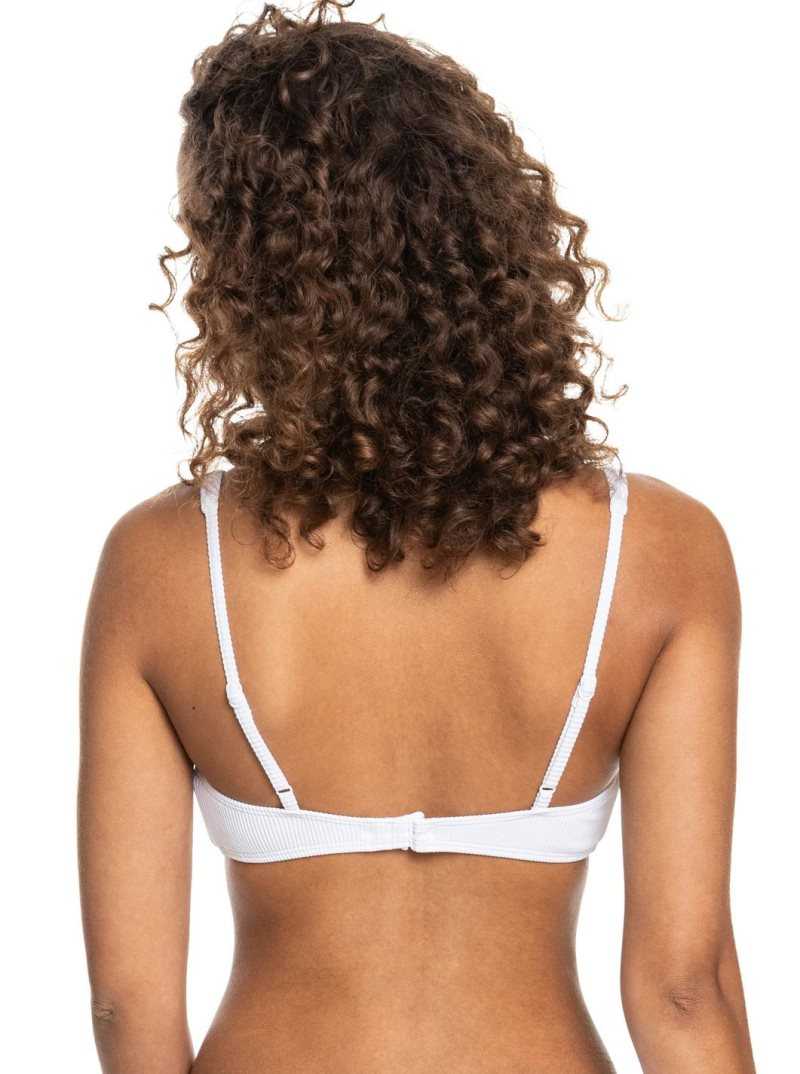 Hauts De Bikini Roxy Love The Oceana V Elongated Triangle Femme Blanche | 026749WCE