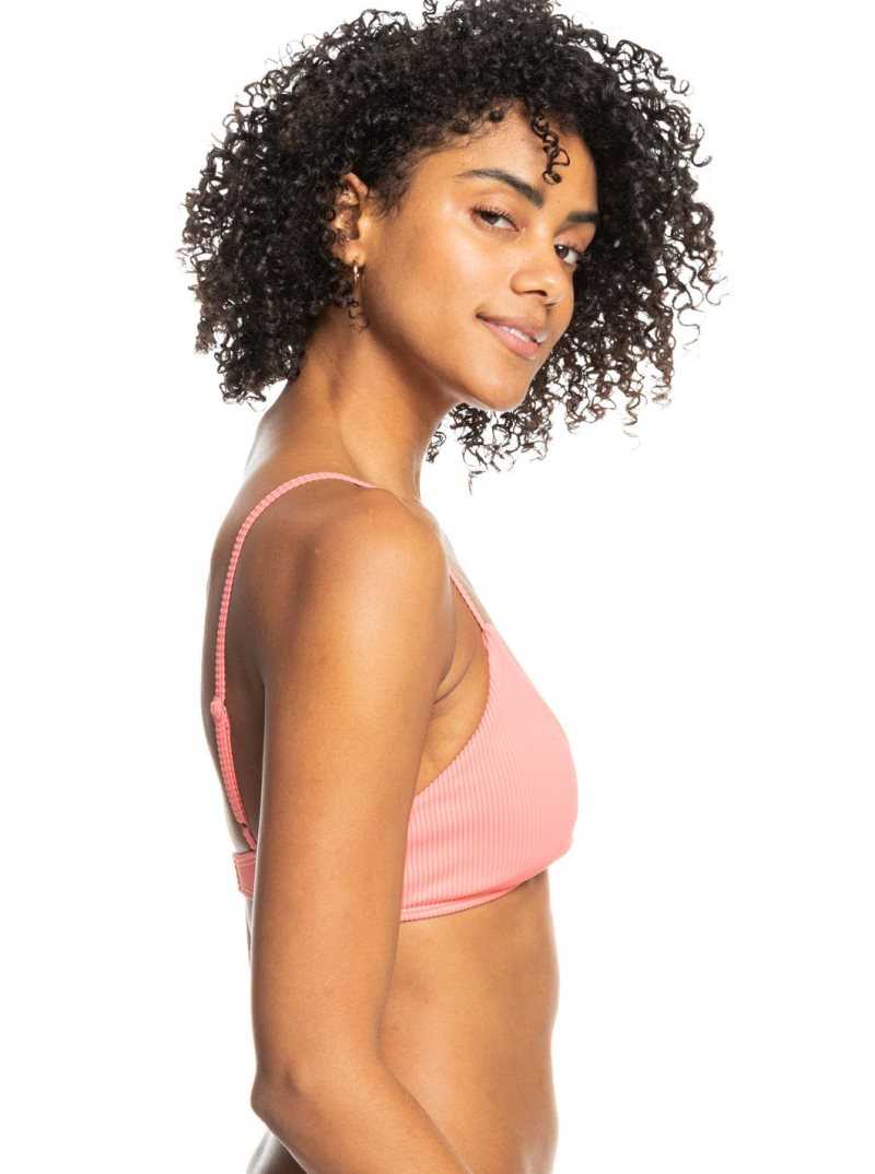 Hauts De Bikini Roxy Love The Surf Knot Femme Rose | 264957SBE
