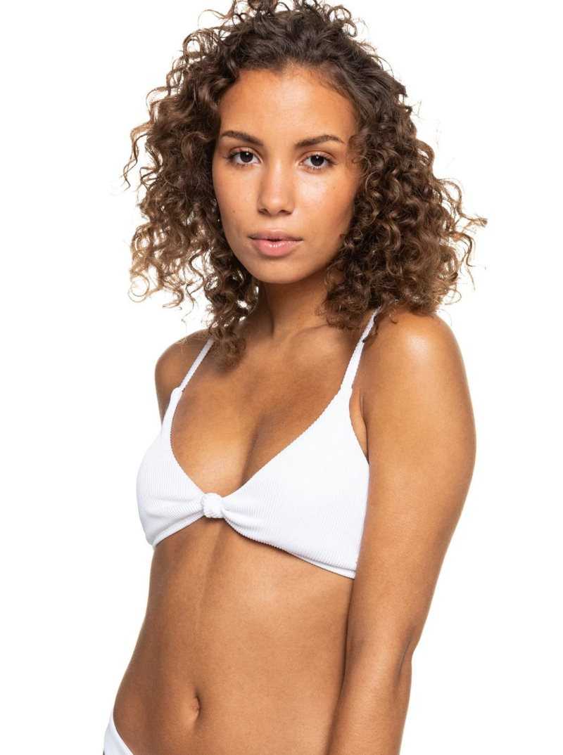 Hauts De Bikini Roxy Love The Surf Knot Triangle Femme Blanche | 398045RLC