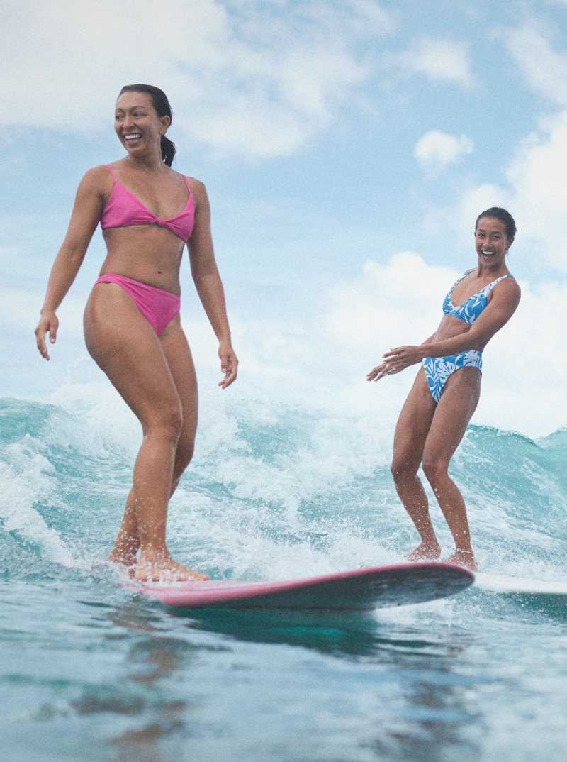 Hauts De Bikini Roxy Love The Surf Knot Triangle Femme Rose | 524038HGP