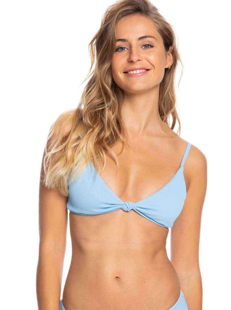 Hauts De Bikini Roxy Love The Surf Knot Femme Bleu | 816790PVE