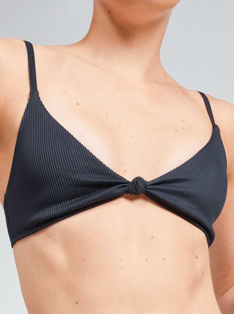 Hauts De Bikini Roxy Love The Surf Knot Femme Grise Foncé | 948251LWF