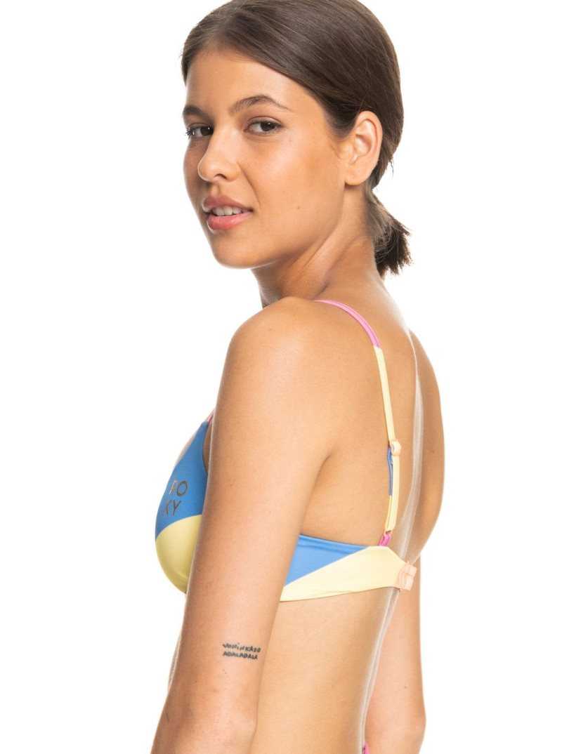 Hauts De Bikini Roxy POP SURF Bralette Femme Blanche | 453197DLS