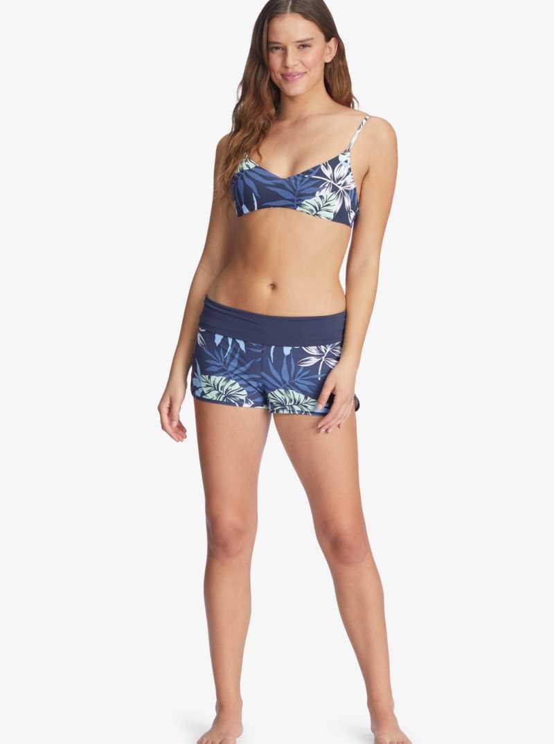 Hauts De Bikini Roxy Printed Beach Classics Athlétiques Triangle Femme Indigo | 574832YBM