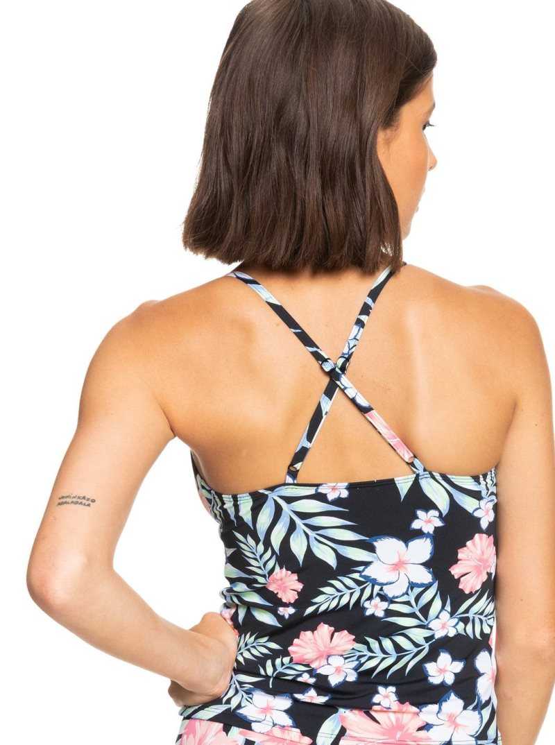 Hauts De Bikini Roxy Printed Beach Classics Tankini Femme Grise Foncé | 794062UOE